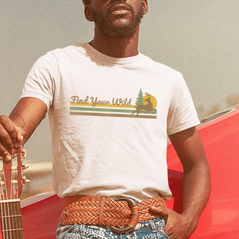 Outdoor Adventure Vacations - Find Your Wild T Shirt Retro