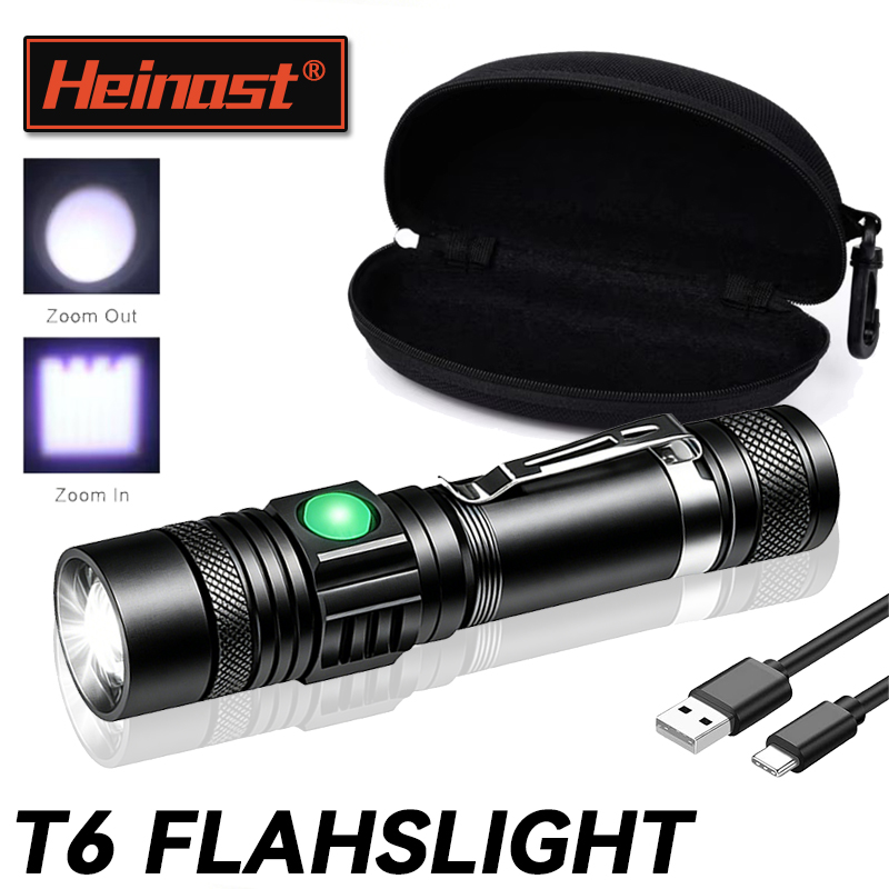 Outdoor Adventure Trips - T6 LED Rechargeable Flashlight,18650 Zoomable Torch,