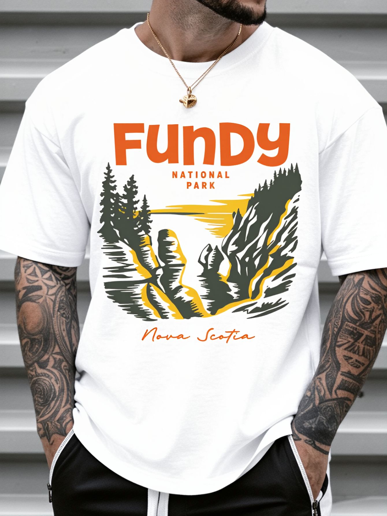 Outdoor Adventure Friends - Men's T-Shirt, Fundy National Park Nova