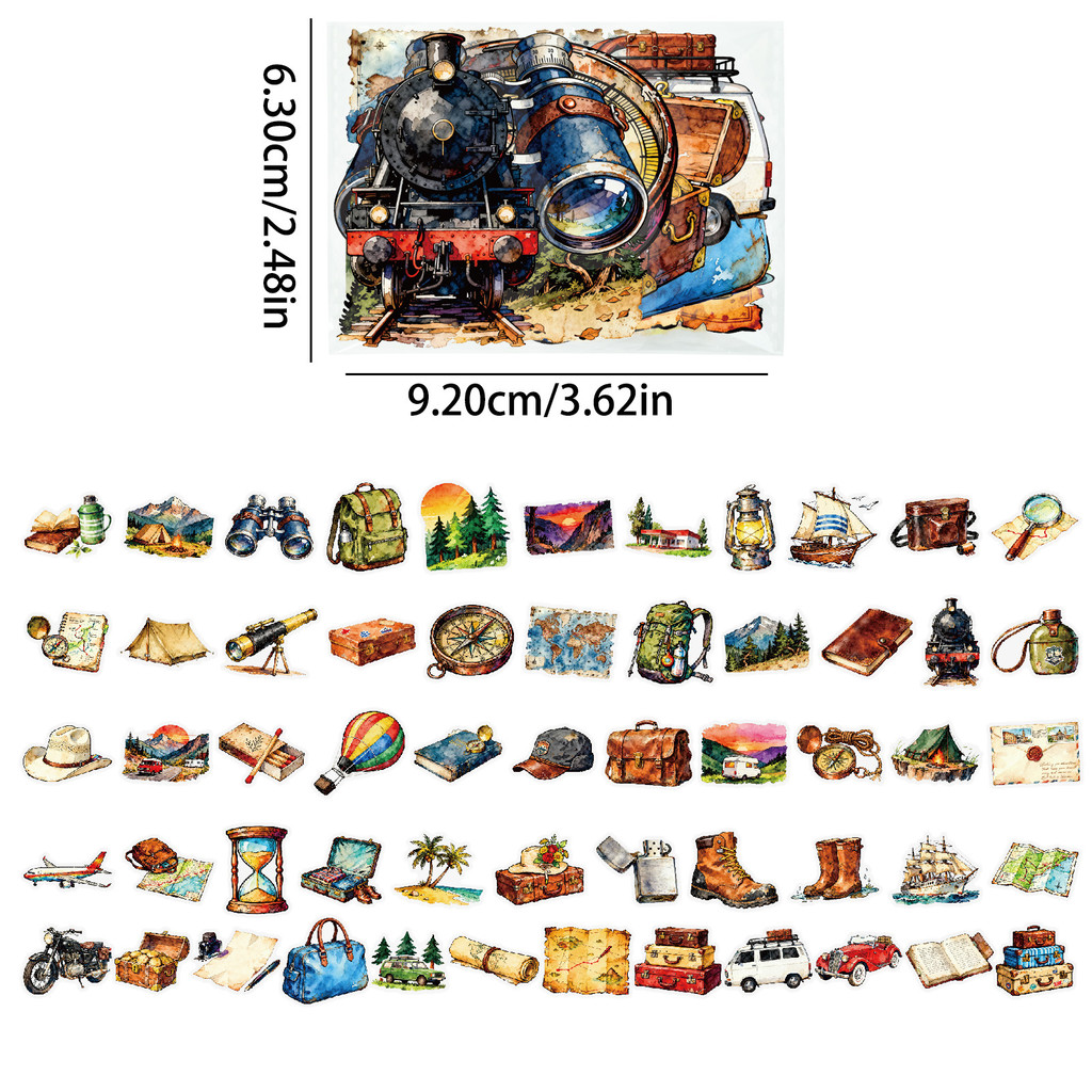56Pcs Vintage Travel Outdoor P - Outdoor Adventure Store のレビューと価格