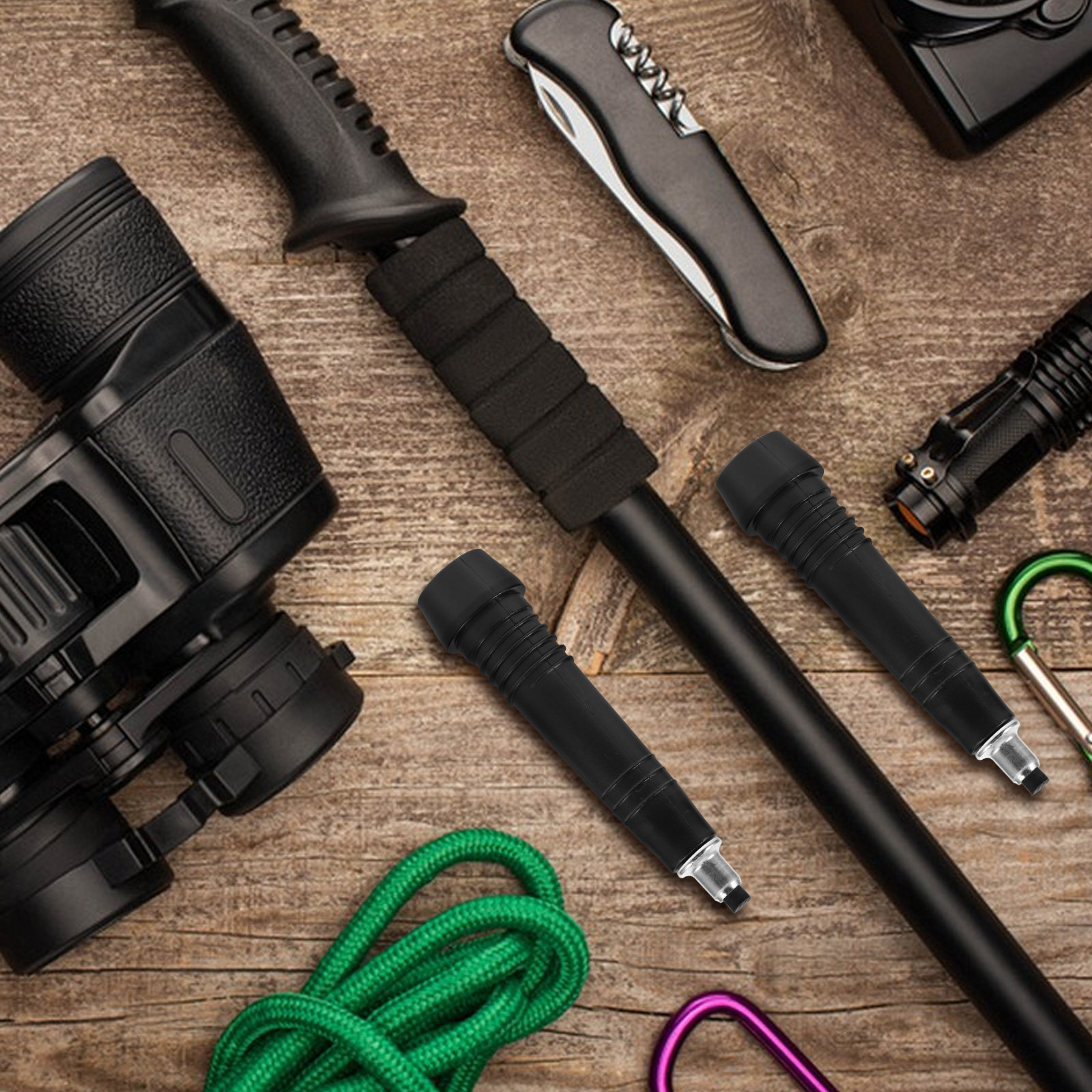 2Pcs Robust Steel Trekking Pol - Outdoor Adventure Walks のレビューと価格