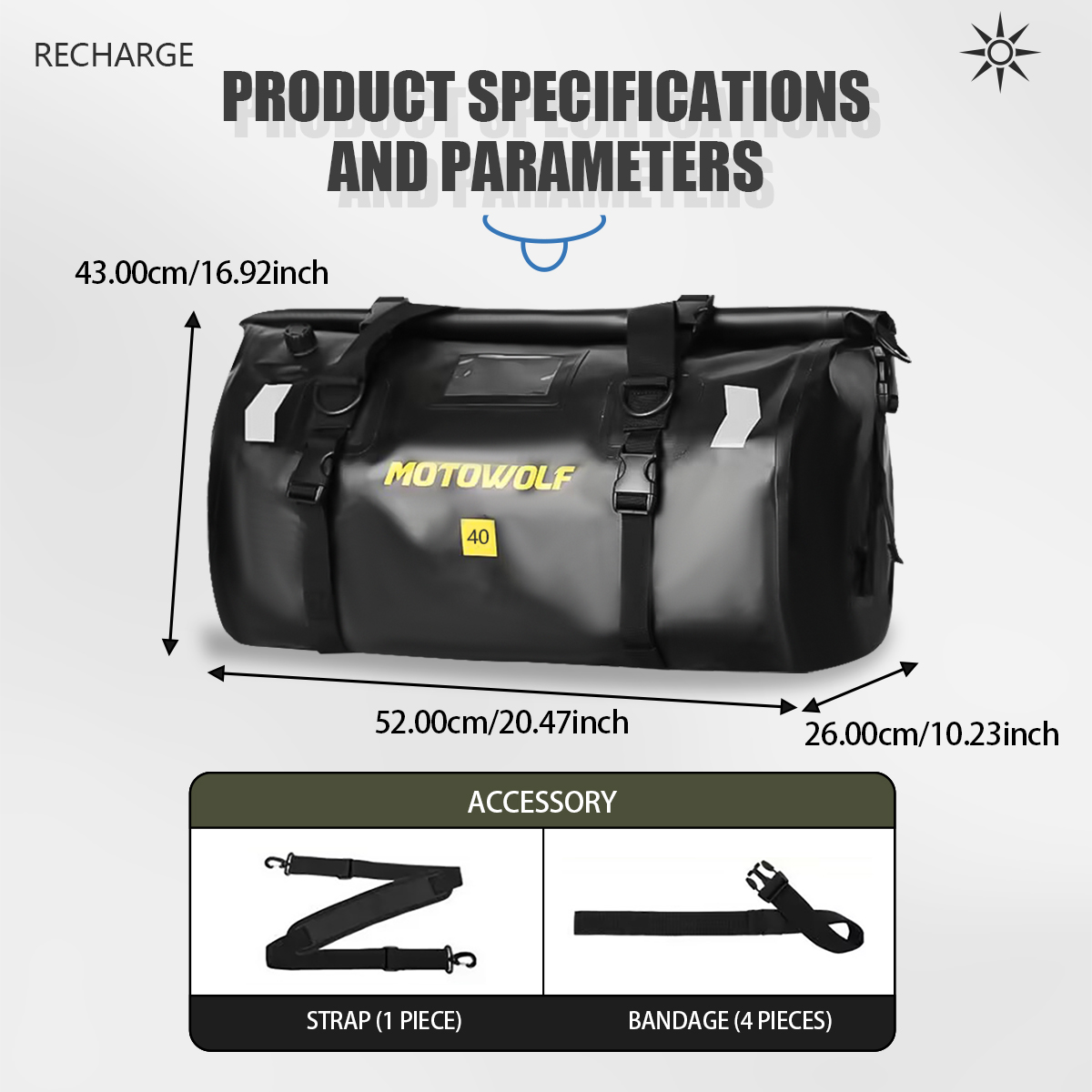Waterproof Duffel Bag 40L/66L  - Outdoor Adventure Kit のレビューと価格