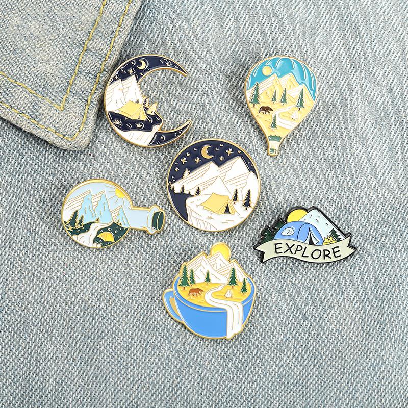Camping Adventure Enamel Pins  - Outdoor Adventure Friends のレビューと価格