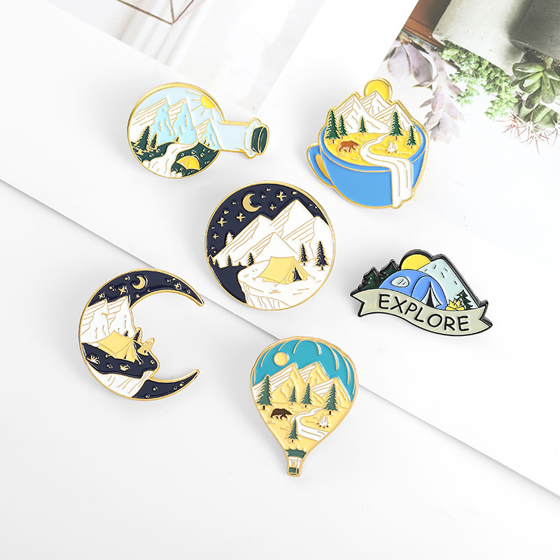 Camping Adventure Enamel Pins  - Outdoor Adventure Friends のレビューと価格