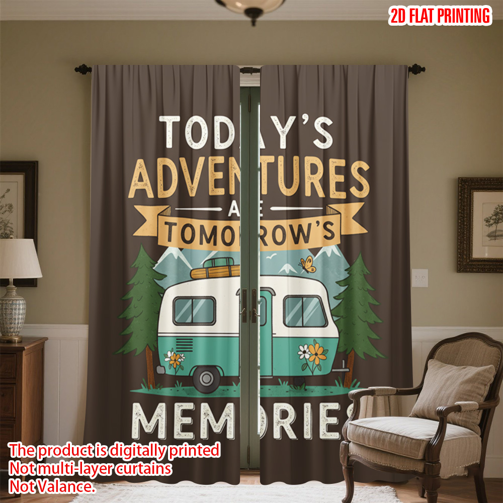 2pcs 2D flat printing Curtain  - Outdoor Adventure Festival のレビューと価格