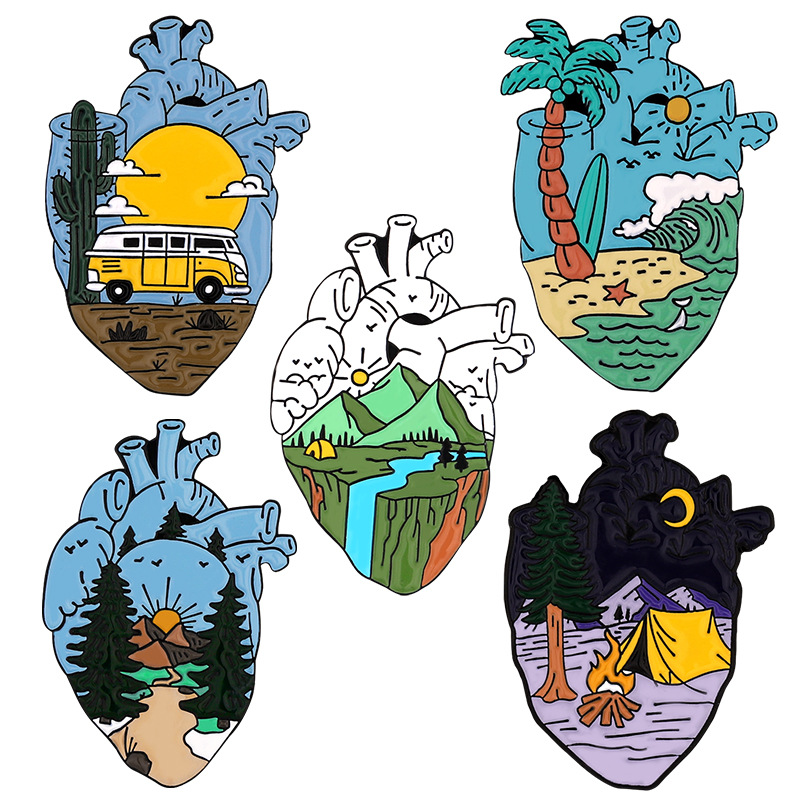 Adventure Heart Enamel Pins De - Outdoor Adventure Friends のレビューと価格