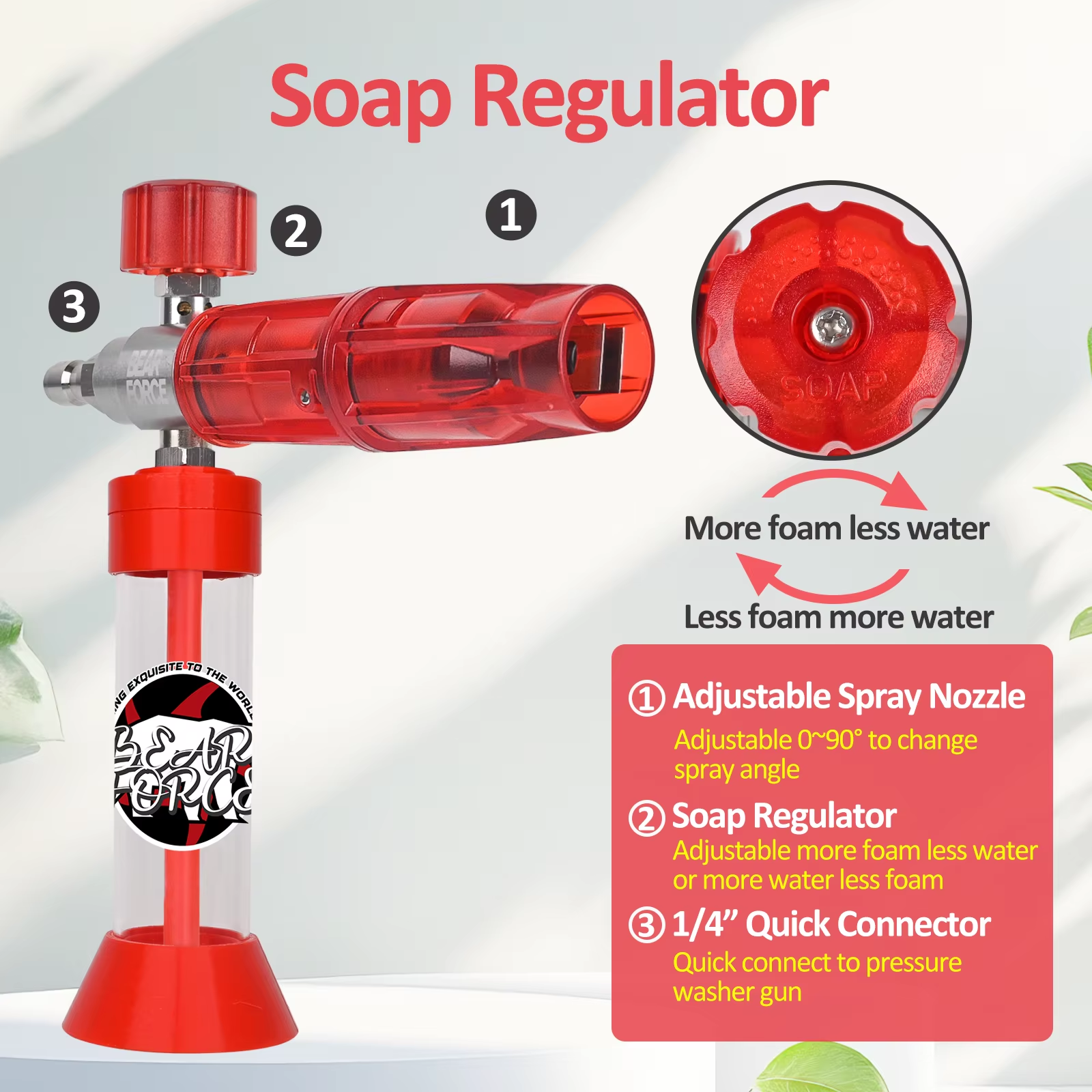 Pressure Magnetic Foam Cannon  - Bear Spray Clip のレビューと価格