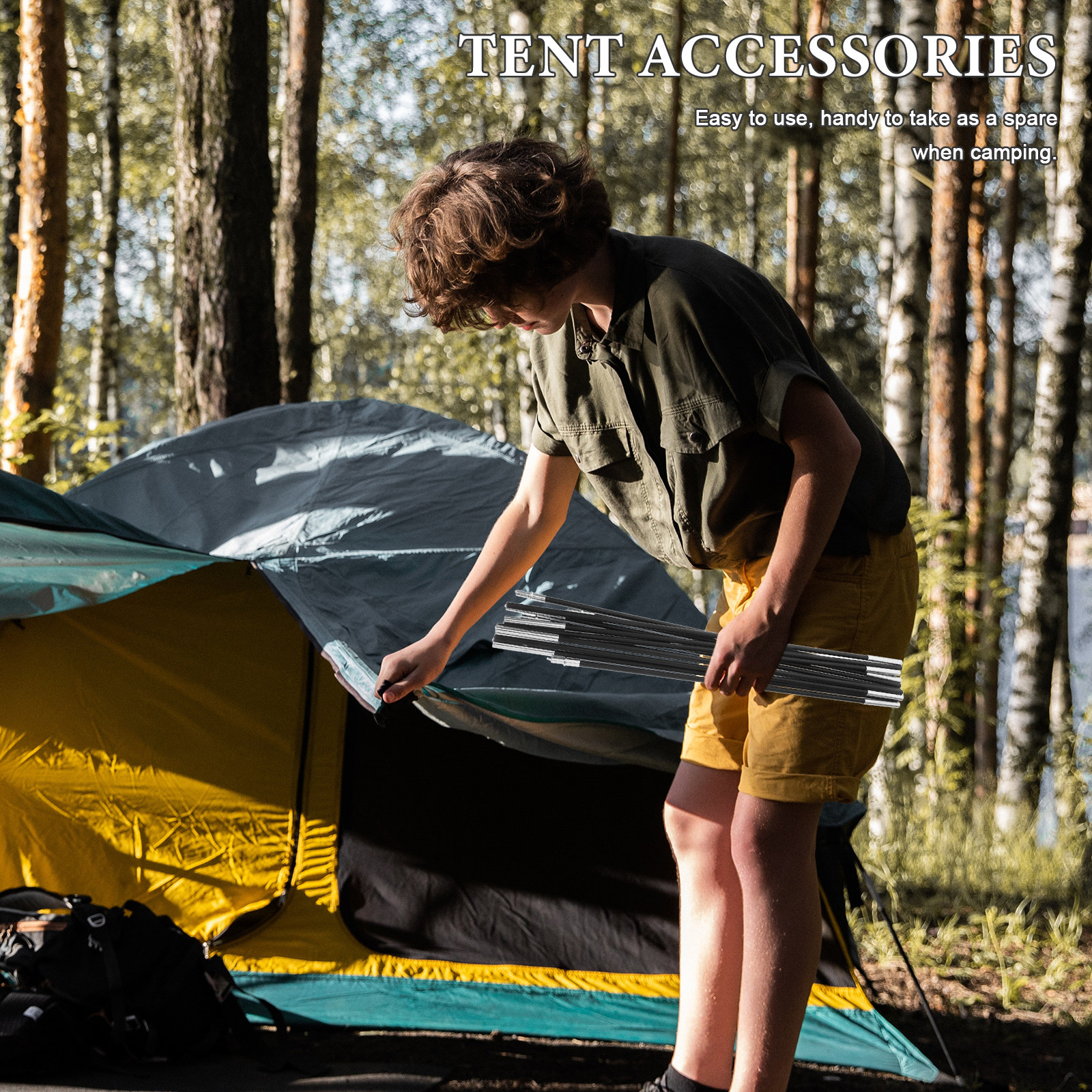2Pcs Tent Pole Kit Replacement - Outdoor Adventure Kit のレビューと価格