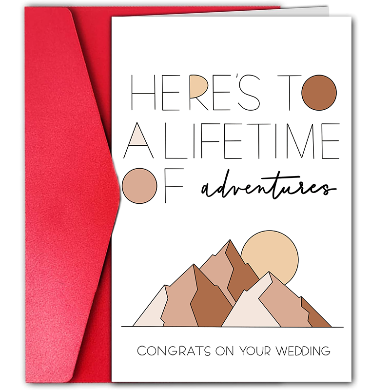Mountain Wedding Card, Congrat - Outdoor Adventure Festival のレビューと価格