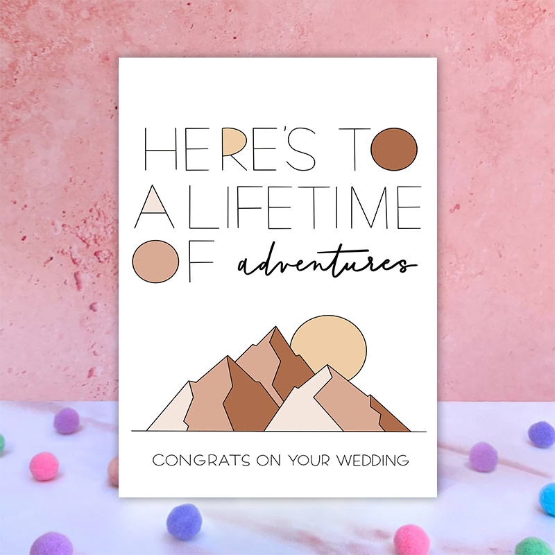 Mountain Wedding Card, Congrat - Outdoor Adventure Festival のレビューと価格