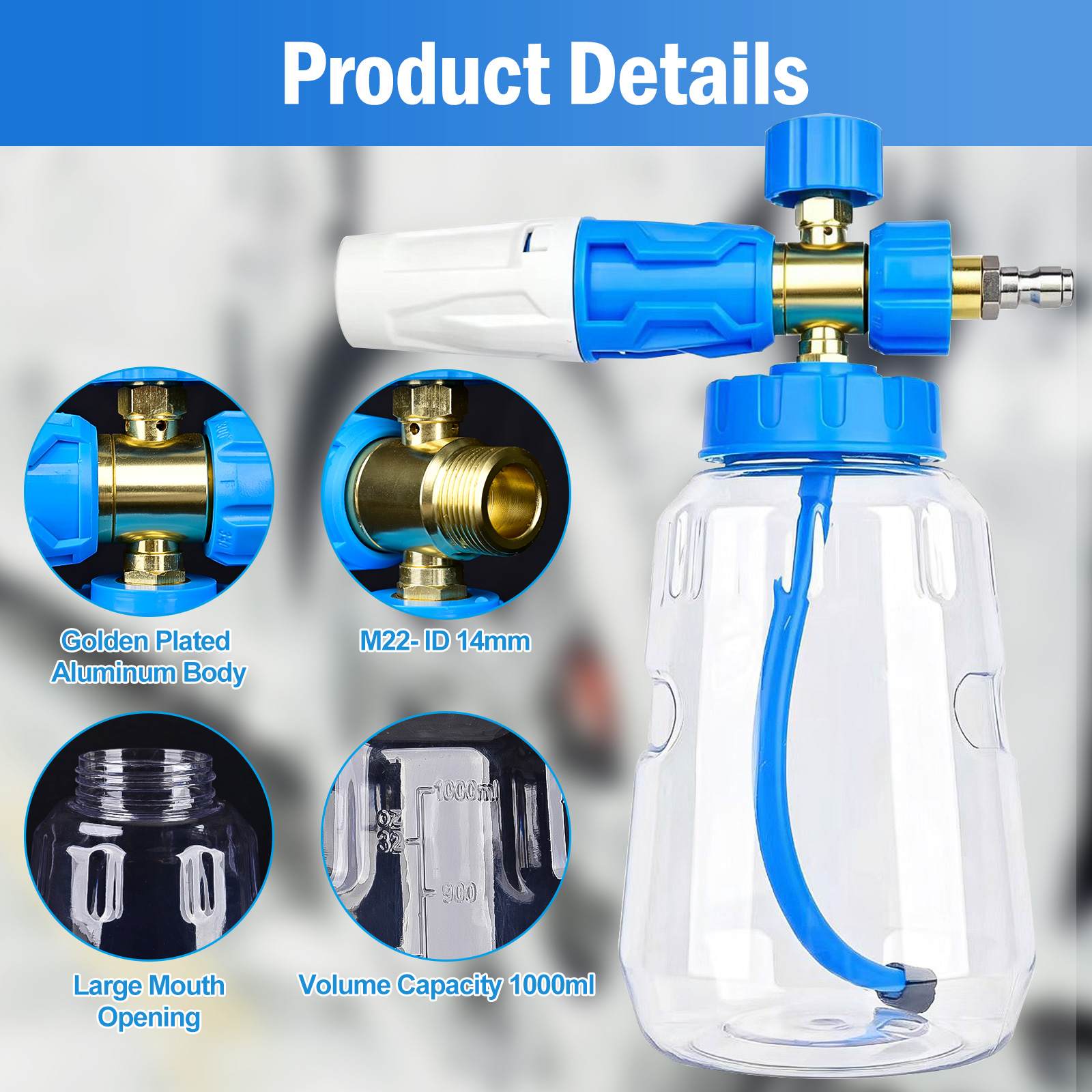 Foam Cannon Foam Generator 1L, - Bear Spray Clip のレビューと価格