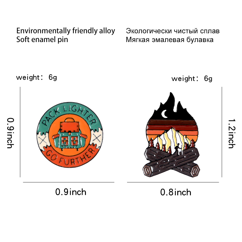 Outdoors Bonfire Enamel Pin Cu - Outdoor Adventure Friends のレビューと価格