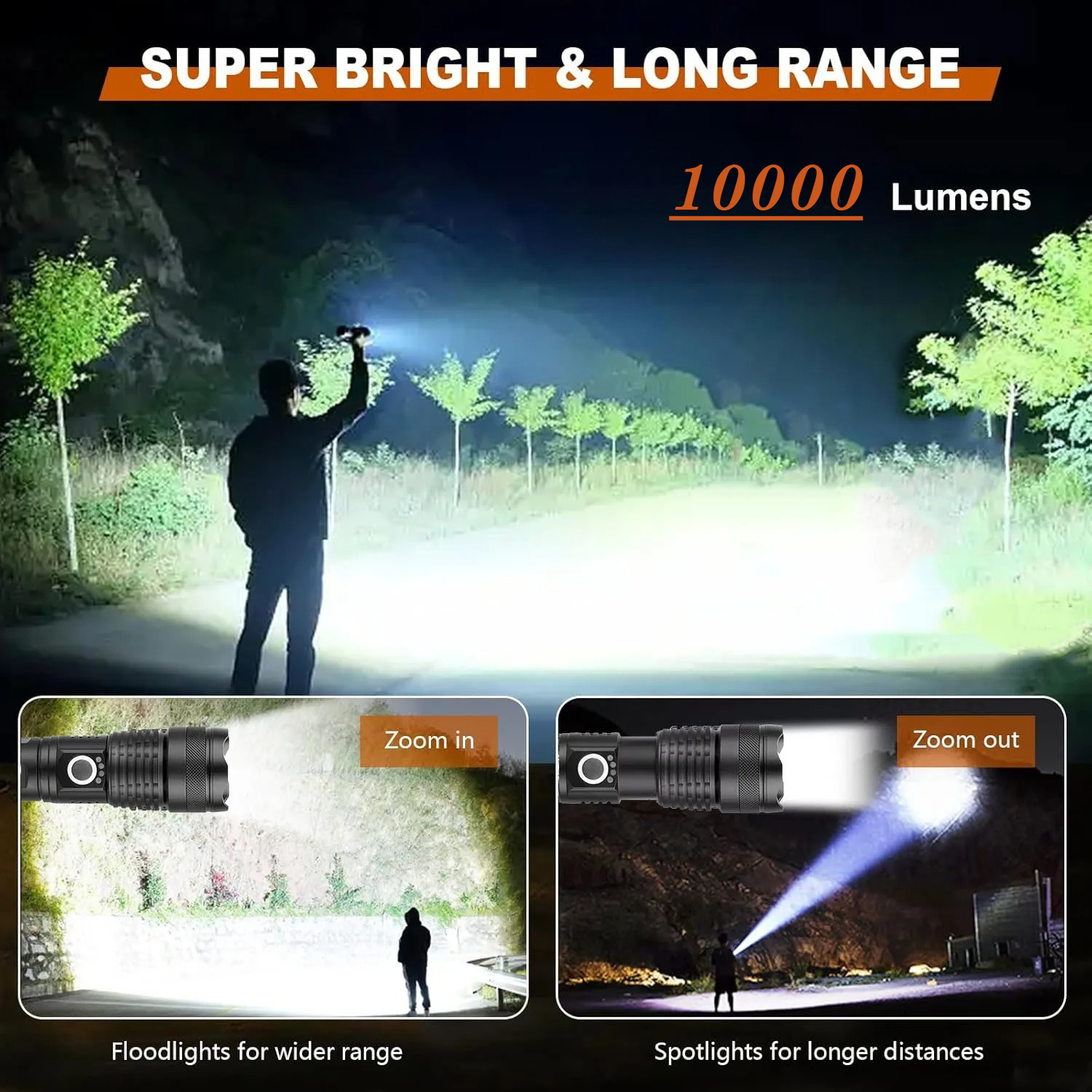 High Power LED Flashlight Rech - Outdoor Adventure Trips のレビューと価格
