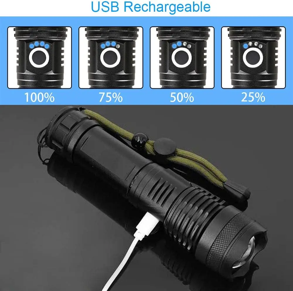High Power LED Flashlight Rech - Outdoor Adventure Trips のレビューと価格