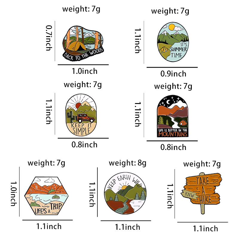 Camping Outdoors Enamel Pins C - Outdoor Adventure Friends のレビューと価格